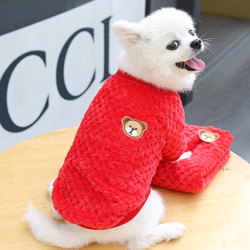 Teddy Bear Plush Dog Sweater