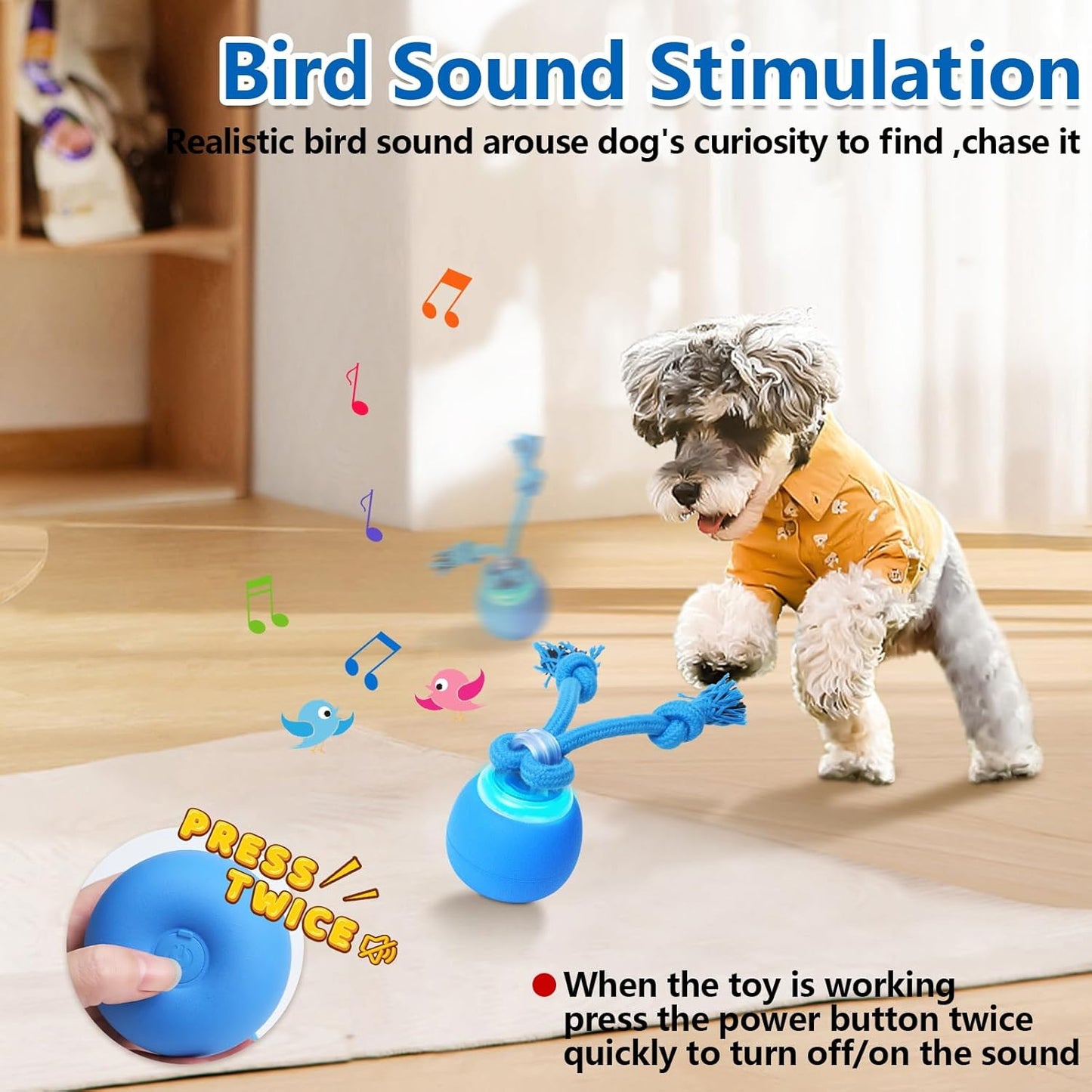 Interactive Bird Sound Yorkie Toy