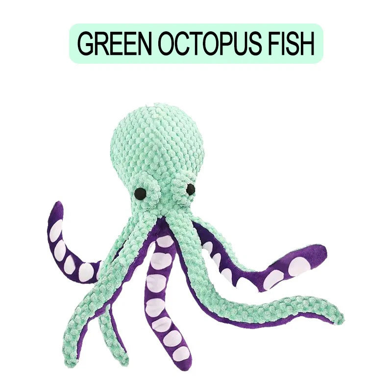 Squeaky Octopus Plush Toy