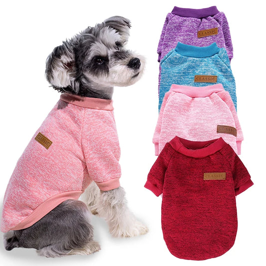 Classic Pink Knit Dog Sweater