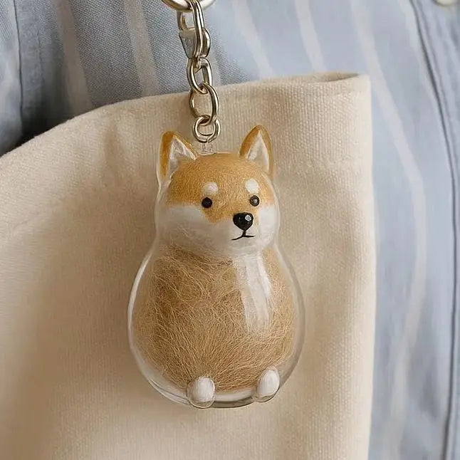 Pet Hair Storage Keychain