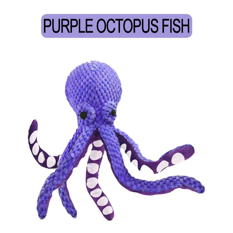Squeaky Octopus Plush Toy