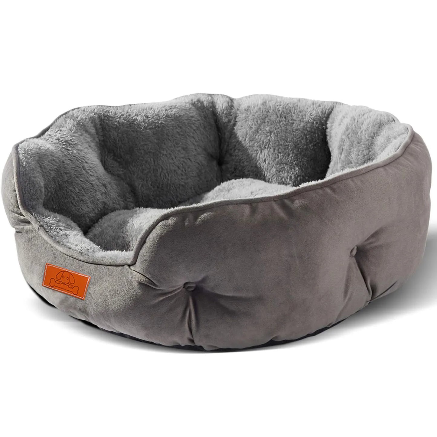 Sherpa Fleece Round Yorkie Bed