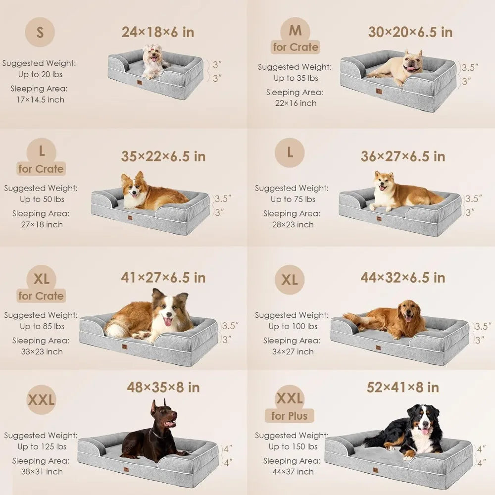 Orthopedic Memory Foam Dog Sofa Bed