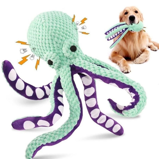 Squeaky Octopus Plush Toy