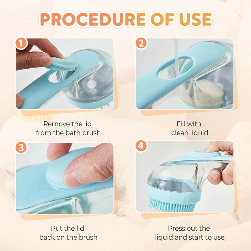 Soap Dispenser Dog Bath Brush