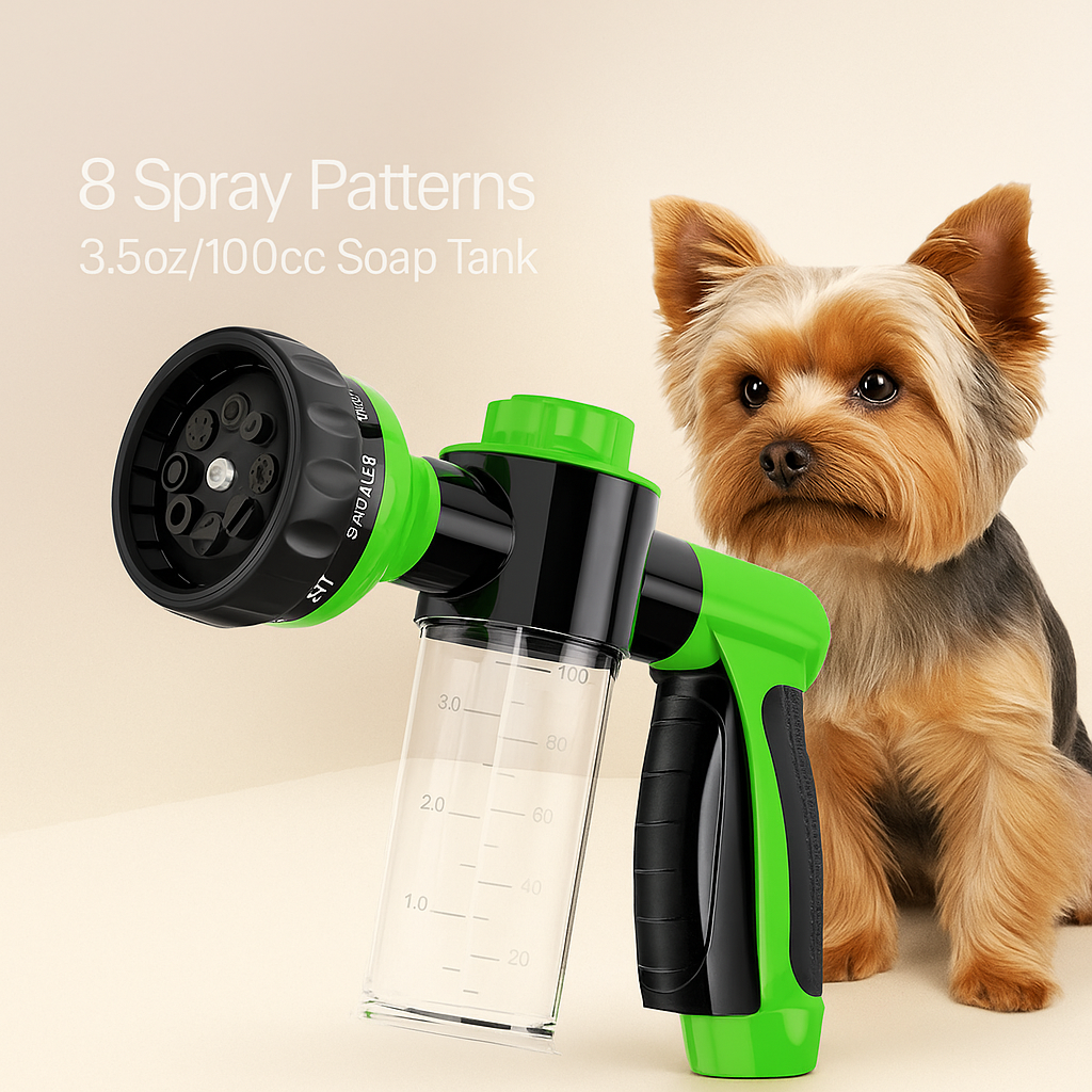 8 in 1 Dog Bath Hose Nozzle