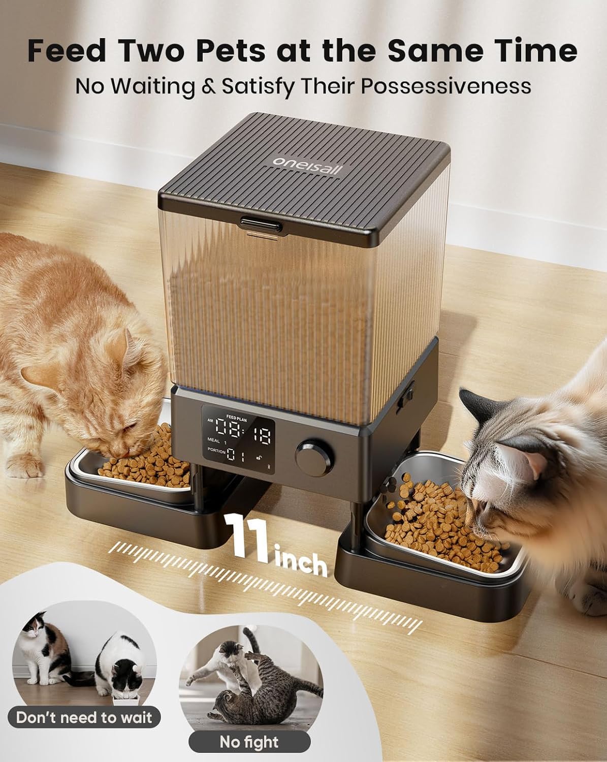 Dual Bowl Automatic Pet Feeder