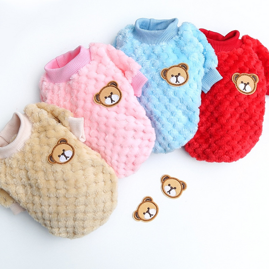 Teddy Bear Plush Dog Sweater