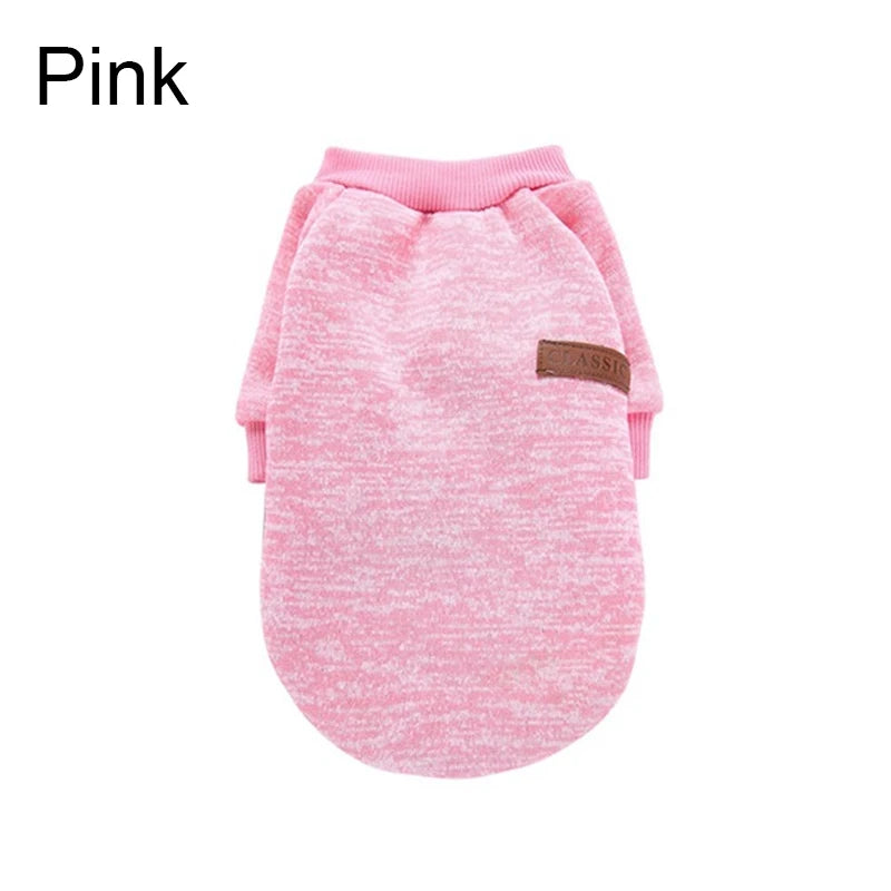 Classic Pink Knit Dog Sweater