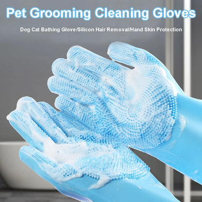 Silicone Pet Bathing Gloves