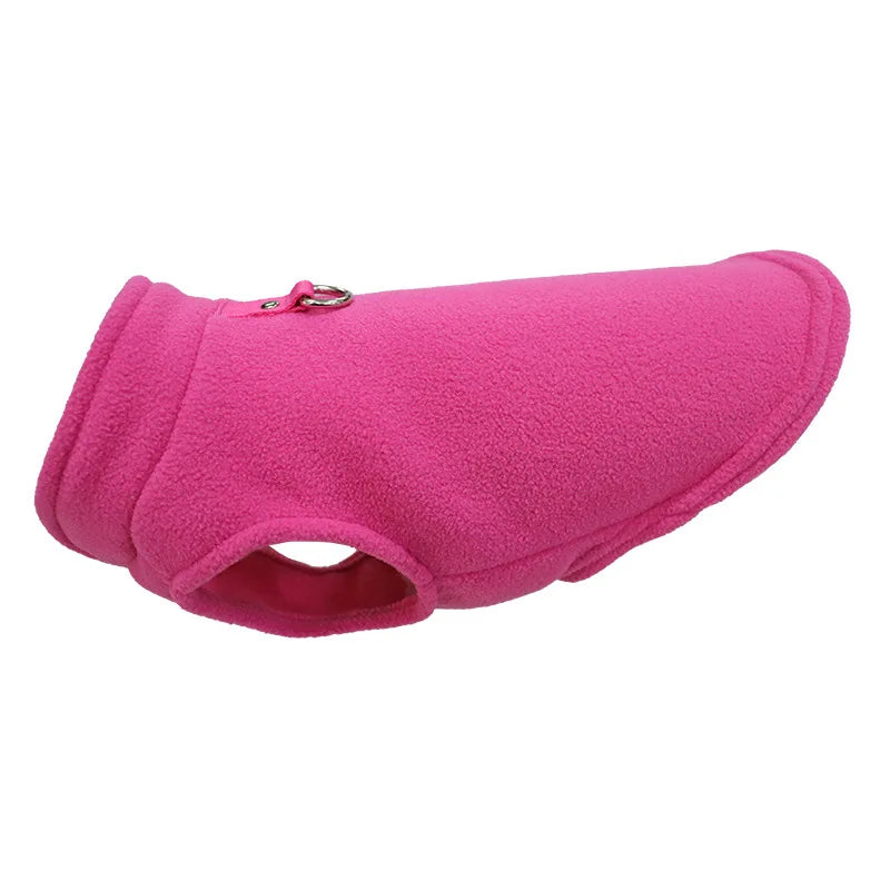 Soft Fleece Dog Shirt with Leash Ring