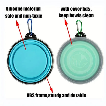 Collapsible Travel Bowls with Lids