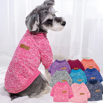 Classic Pink Knit Dog Sweater