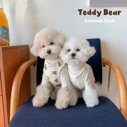 Teddy Bear Pocket Dog Vest Harness