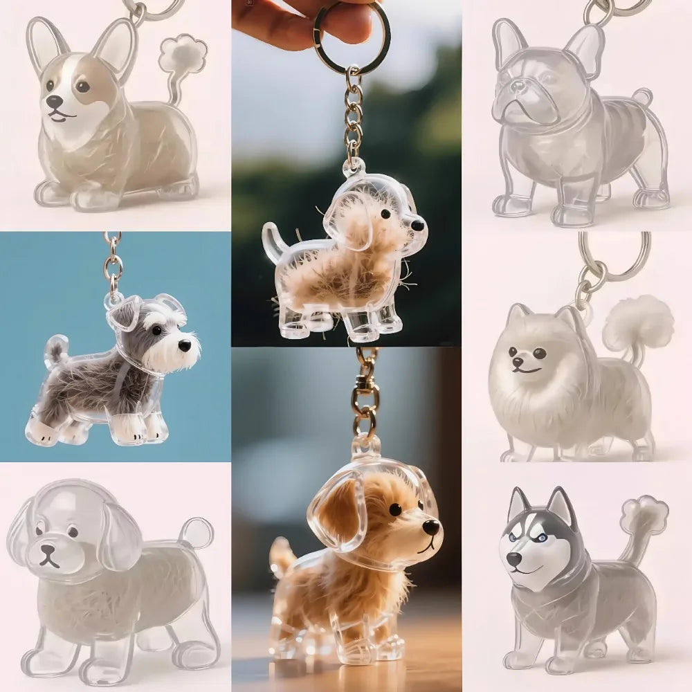 Pet Hair Storage Keychain