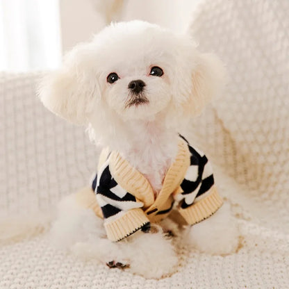 Vintage Bear Button Yorkie Cardigan