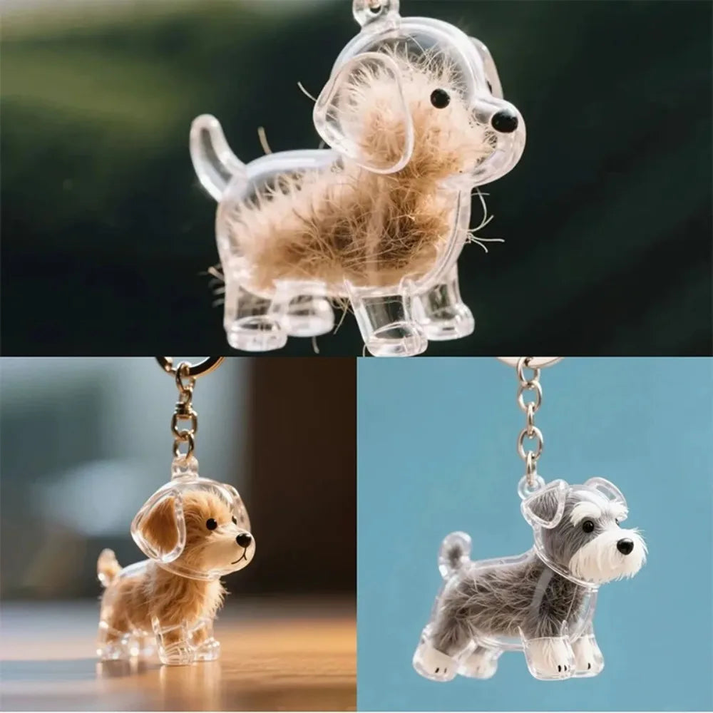 Pet Hair Storage Keychain