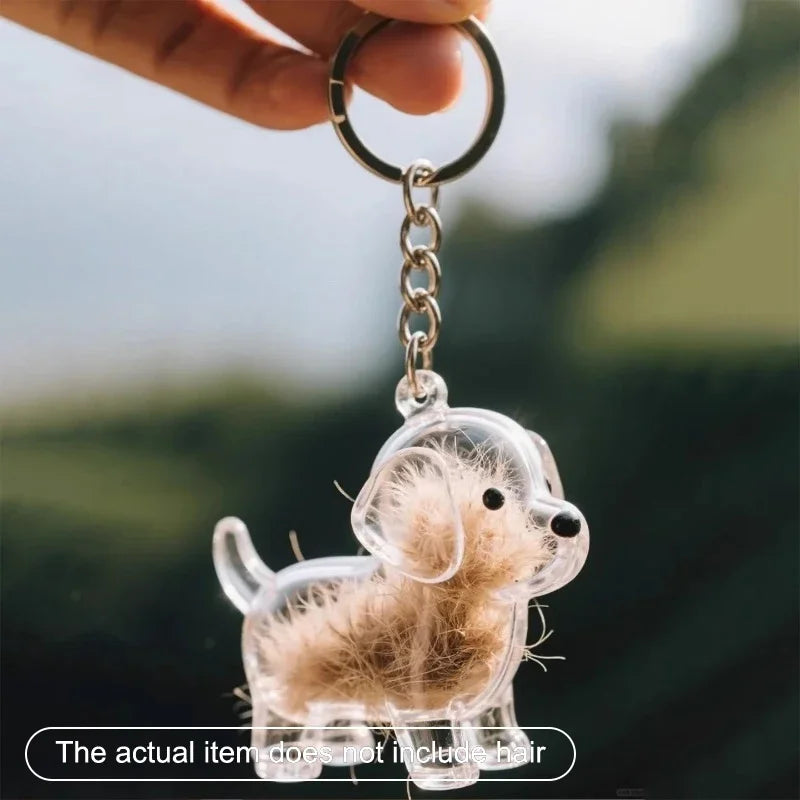 Pet Hair Storage Keychain
