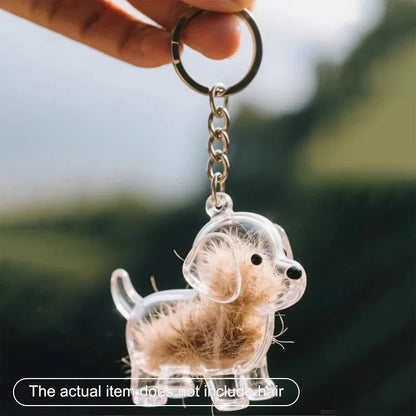 Pet Hair Storage Keychain