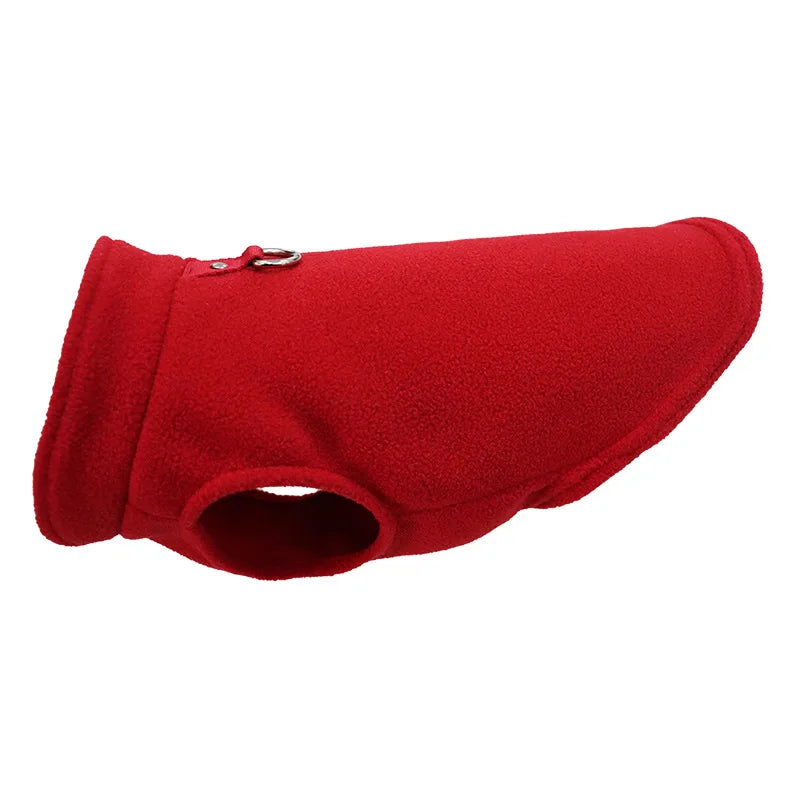 Soft Fleece Dog Shirt with Leash Ring