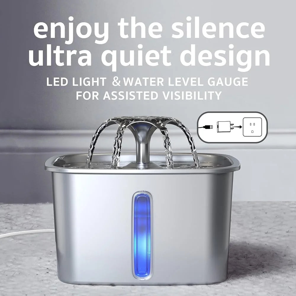 Stainless Steel Pet Water Fountain