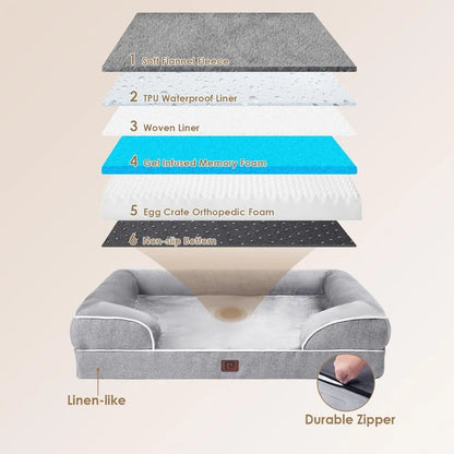 Orthopedic Memory Foam Dog Sofa Bed