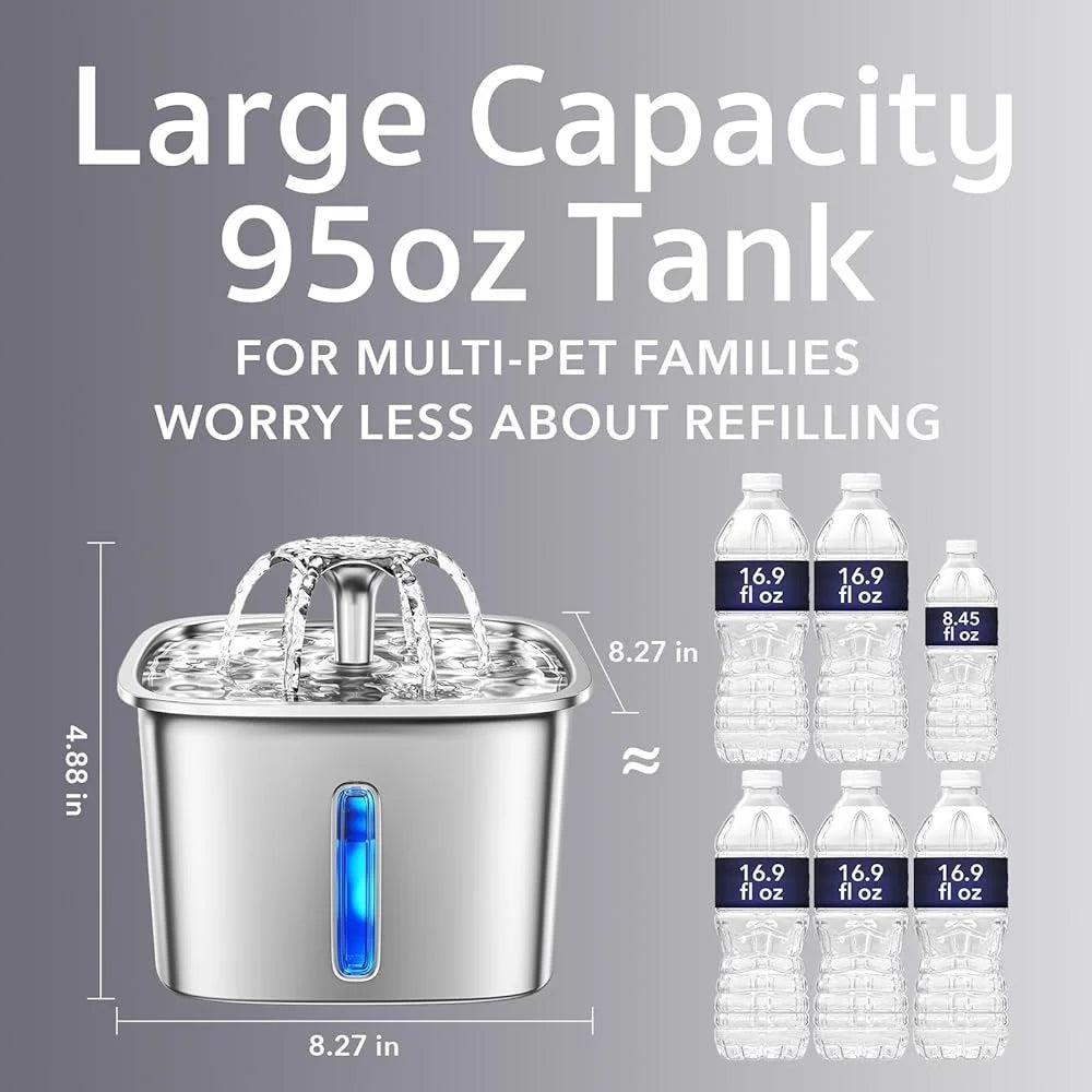 Stainless Steel Pet Water Fountain