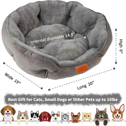 Sherpa Fleece Round Yorkie Bed