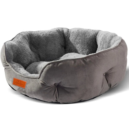 Sherpa Fleece Round Yorkie Bed