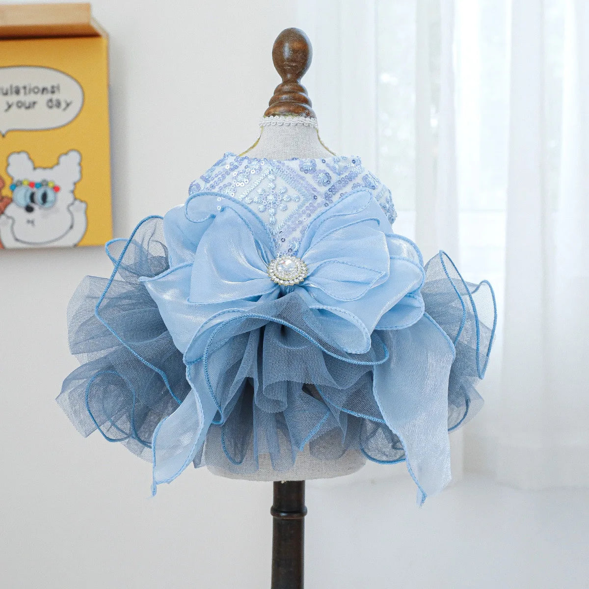 Elegant Blue Princess Dog Dress