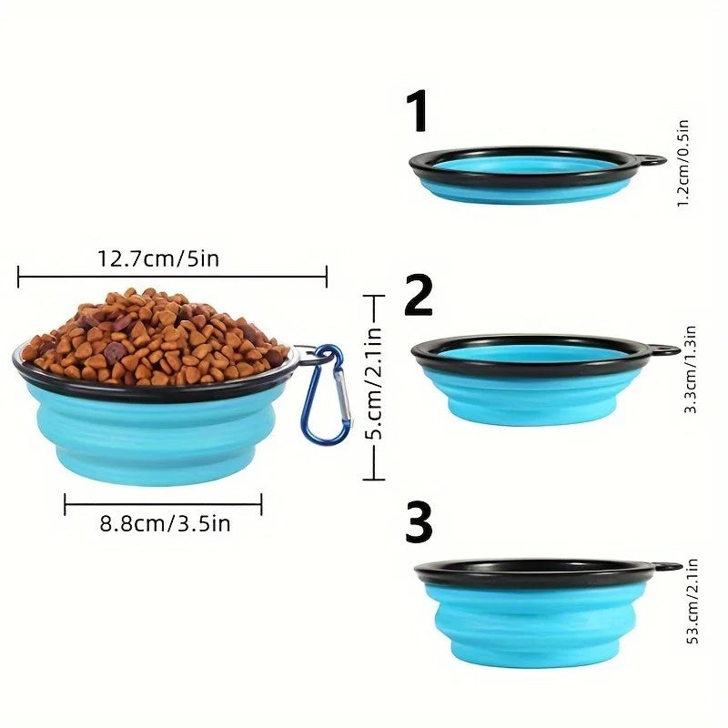 Collapsible Travel Bowls with Lids