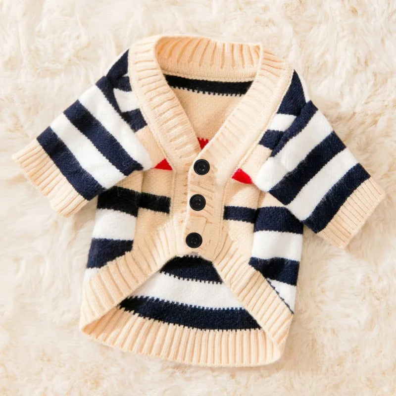 Vintage Bear Button Yorkie Cardigan