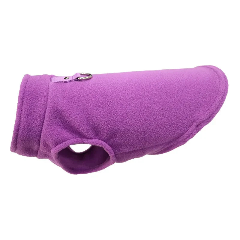 Soft Fleece Dog Shirt with Leash Ring