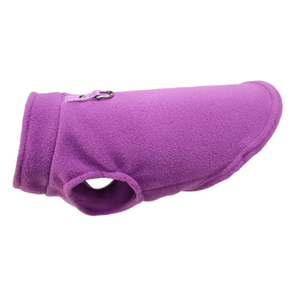 Soft Fleece Dog Shirt with Leash Ring