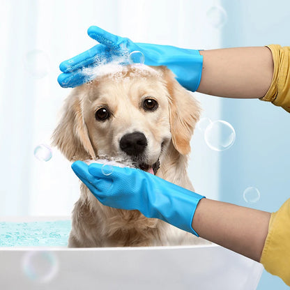 Silicone Pet Bathing Gloves