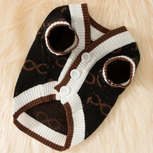 Vintage Bear Button Yorkie Cardigan