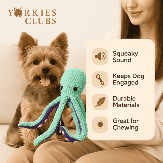 Squeaky Octopus Plush Toy