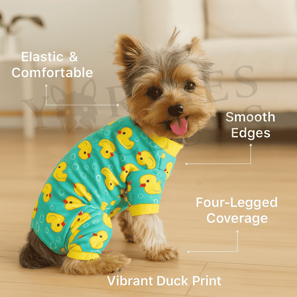 Duck Print Yorkie Pajama
