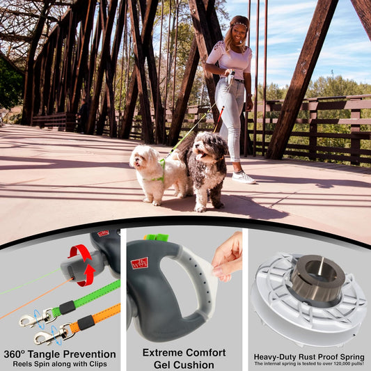 Dual Retractable Dog Leash
